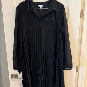 Nine West Black Pleated Dress